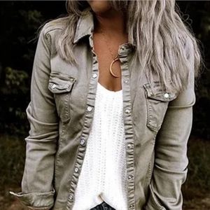 Pleated denim shaket